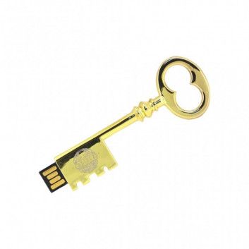 Miniature 10 pour Cle USB Clef Chateau Métal Or