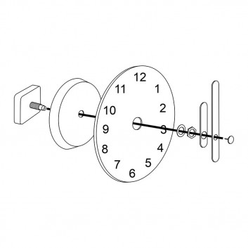Miniature 4 pour Horloge Carré Personnalisée