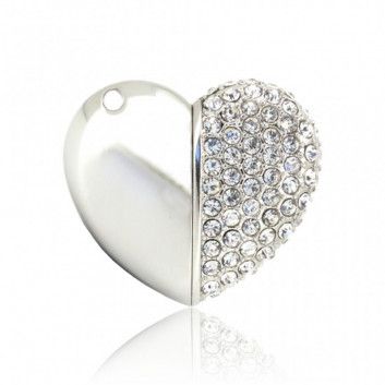 Miniature 1 pour Cle USB Coeur Metal Strass