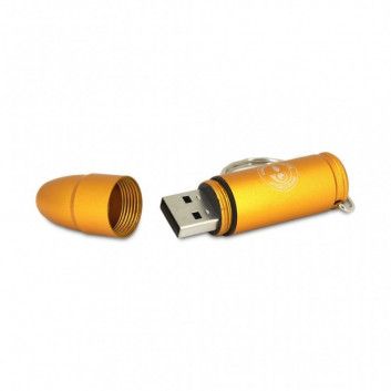 Miniature 6 pour Cle USB Balle Pistolet Or
