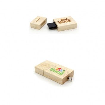 Visuel Cle USB Bois Carre Slim