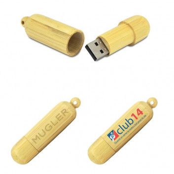 Miniature 2 pour Cle USB Bois Cylindre