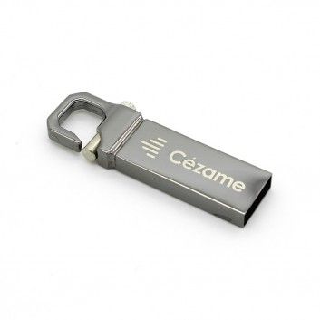Visuel Cle USB Crochet Métal