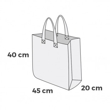 Visuel Sac Cabas Personnalisable Polypropylène Tissé 45 x 40 x 20