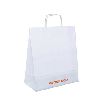 Visuel Sac Papier Blanc Publicitaire