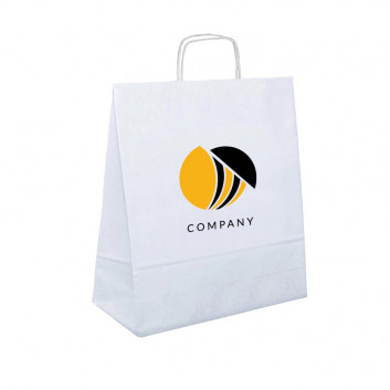 Visuel Sac en Papier Blanc Boutique