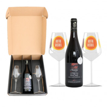 Miniature 1 pour Coffret verre à vin Côtes du Rhône
