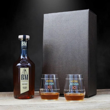 Visuel Coffret verre avec Whisky BM Signature