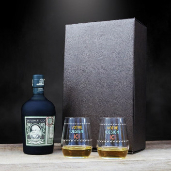 Visuel Coffret verre avec Rhum Diplomatico