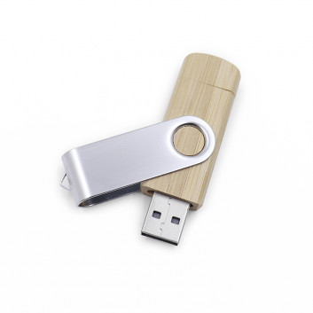 Miniature 3 pour Clé USB bois pivotante métal double connective