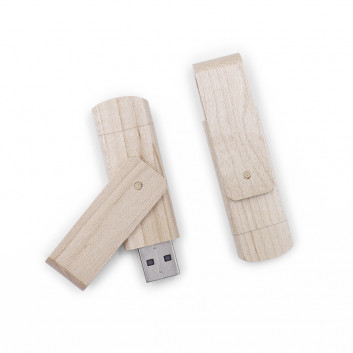 Miniature 4 pour Clé USB bois  pivotante double connectivite