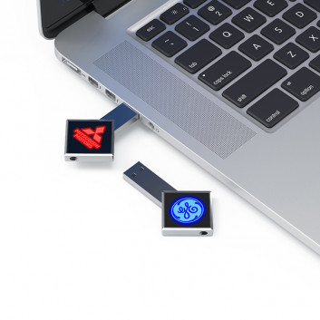 Miniature 6 pour Clé USB logo led forme clef