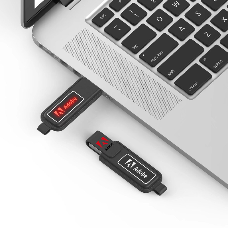 Miniature 6 pour Clé USB cuir LED