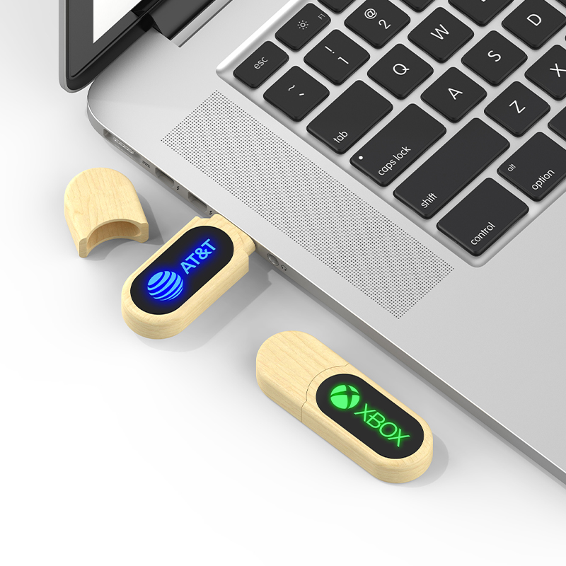 Miniature 3 pour Clé USB Bois Arrondie LED