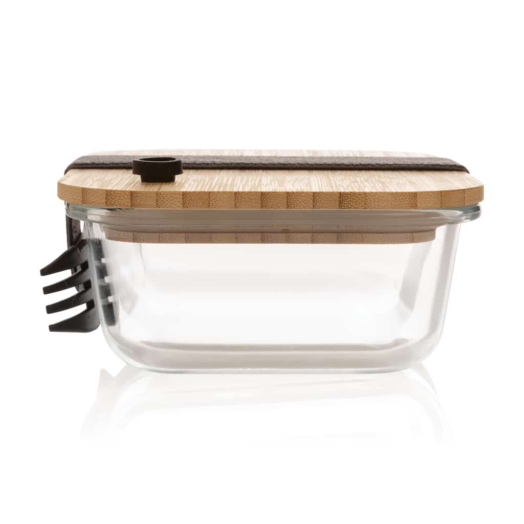 Miniature 8 pour Boîte repas en verre avec couvercle en bambou