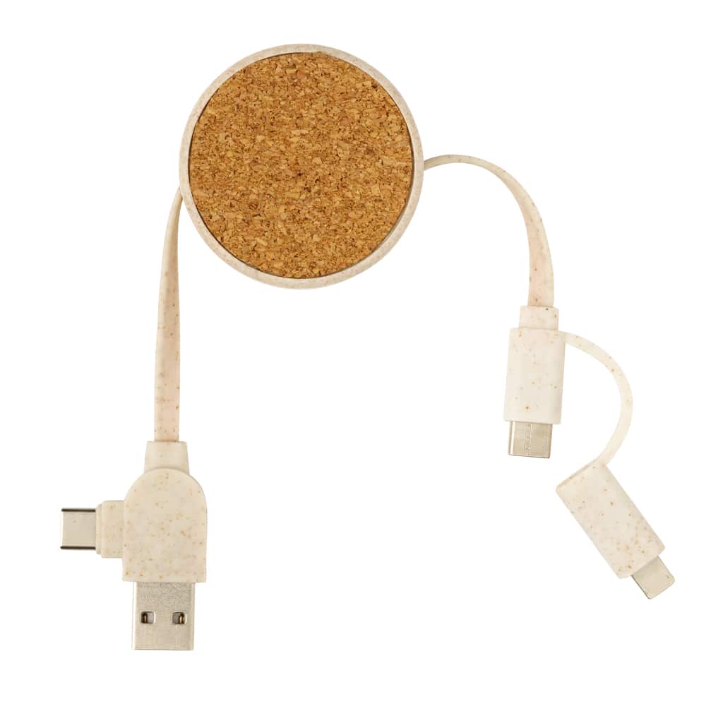Miniature 6 pour Câble rétractable 6 en 1 en liège et fibre de paille