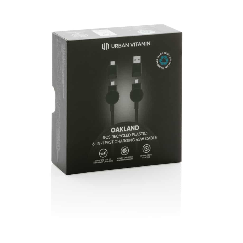 Miniature 10 pour Câble Oakland 6-in-1 à charge 45W en plastique recyclé RCS