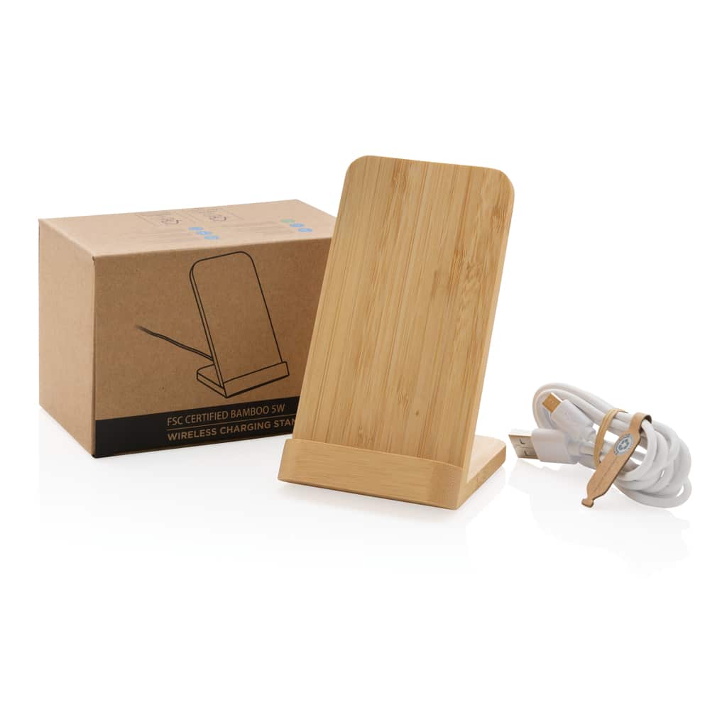 Miniature 4 pour Support téléphone à induction 5W en bambou FSC
