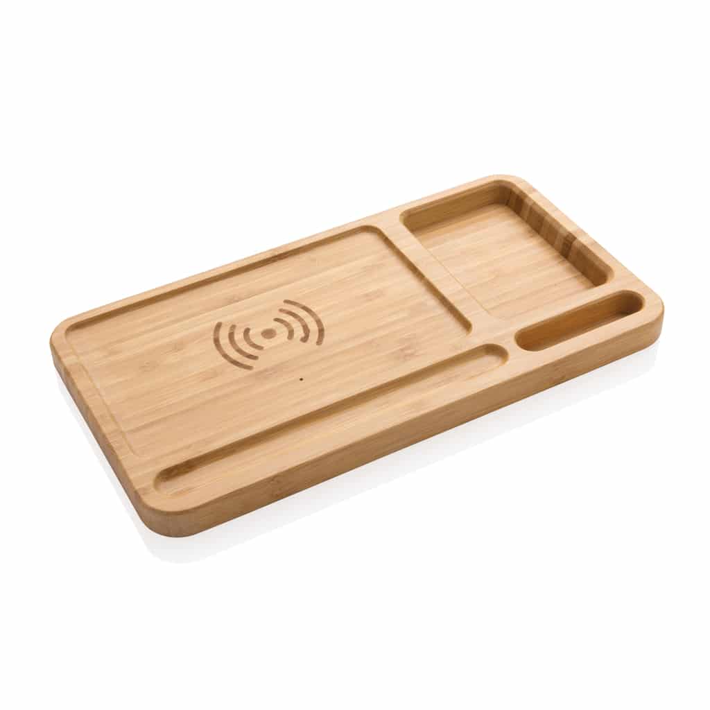 Miniature 2 pour Organiseur de bureau en bambou avec chargeur 10W FSC®