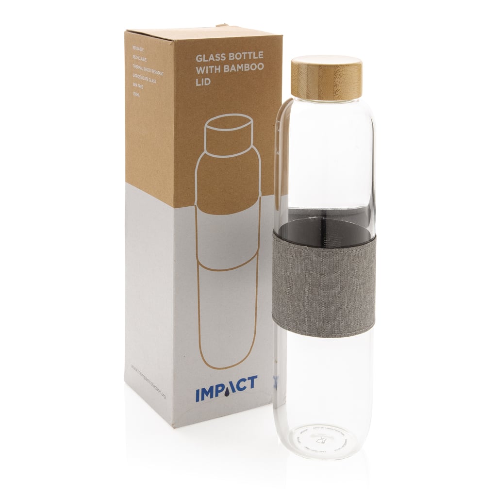 Miniature 10 pour Bouteille en verre avec couvercle en bambou Impact