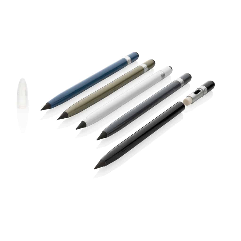 Miniature 5 pour Crayon sans encre en aluminium avec gomme