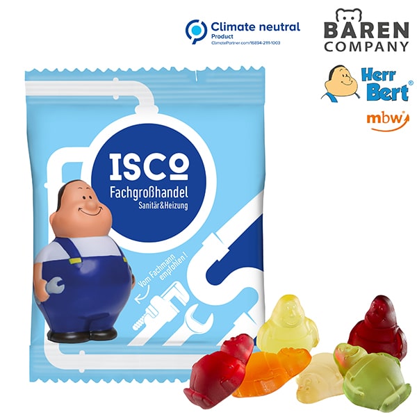Visuel Gommes de fruits à l’effigie de M. Bert®, film et couleurs conventionnels