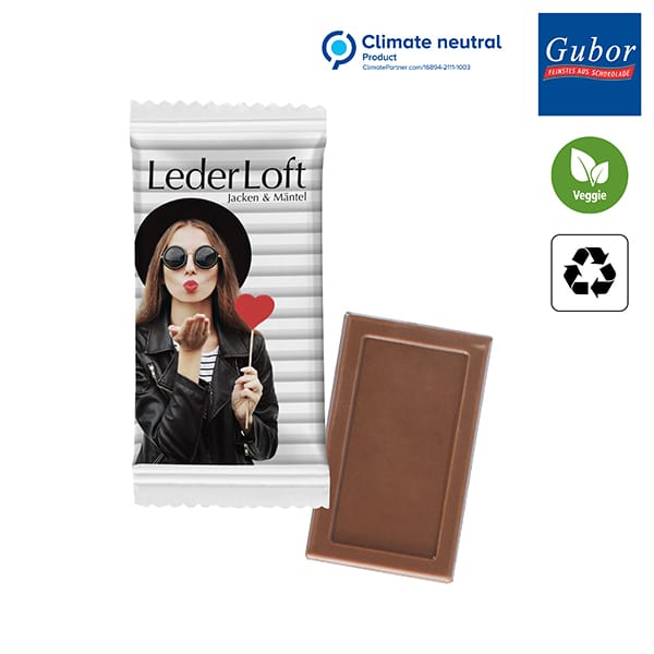 Visuel Mignonnette de chocolat MIDI en flowpack de papier