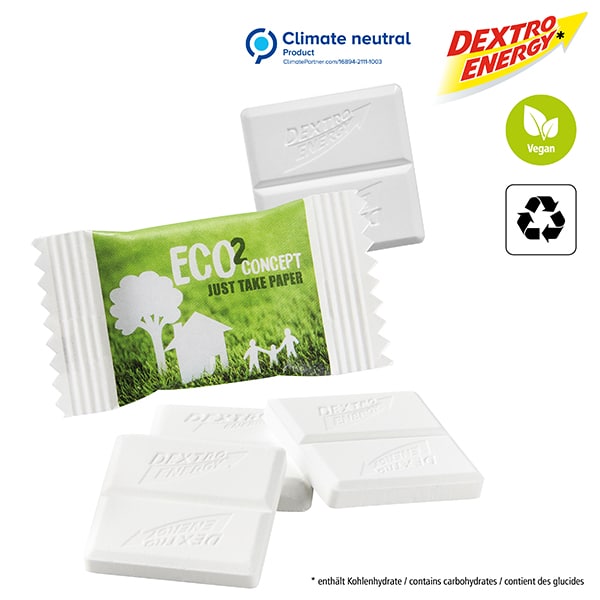 Visuel Dextro Energy* en flowpack de papier