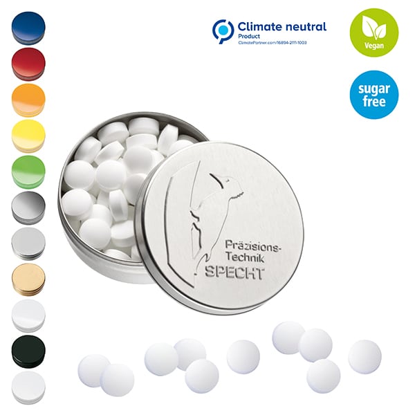 Visuel Boîte XS avec couvercle estampé avec pastilles à la menthe Stévia*, 18g