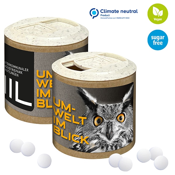 Visuel Boîte cartonnée publicitaire avec pastilles à la menthe Stévia*, 72g