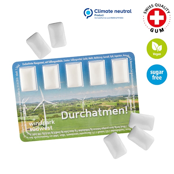 Visuel Smart Card avec sans sucres chewing-gum