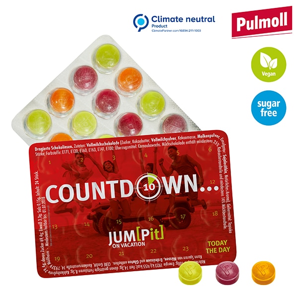Visuel Blister évènementiel, pastilles Pulmoll aux fruits