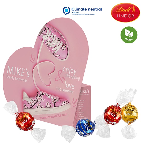 Miniature 1 pour Boîte avec contour intégré «cœur» avec Lindor de Lindt