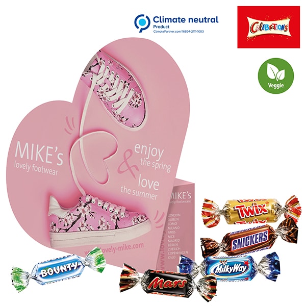 Visuel Boîte avec contour intégré «cœur» avec Celebrations®