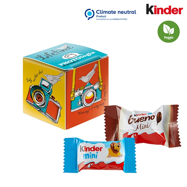 Visuel Mini-cube publicitaire avec Kinder Chocolat Miniet Kinder Bueno Mini