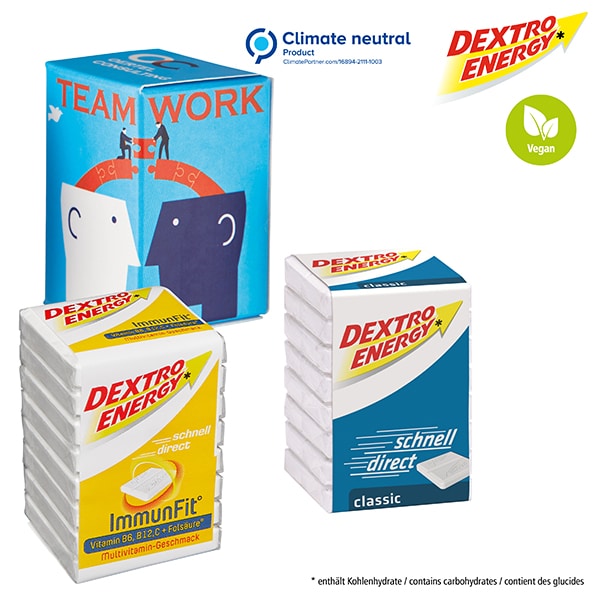 Visuel Mini-tour publicitaire avec des pastilles Dextro Energy*