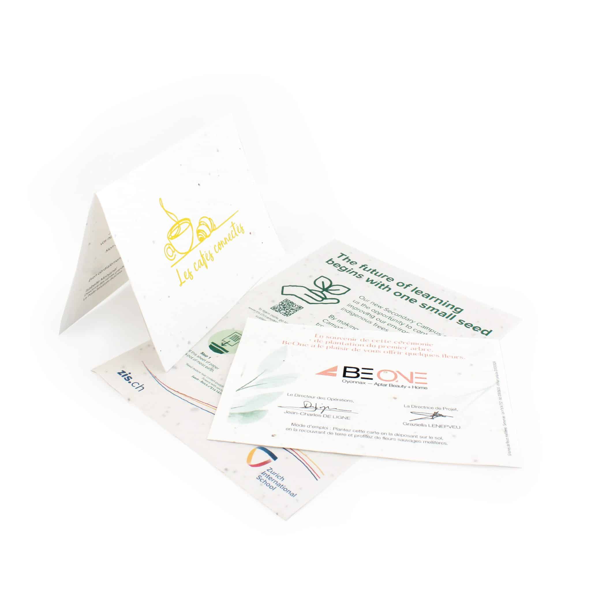Visuel Carte à planter biodégradable