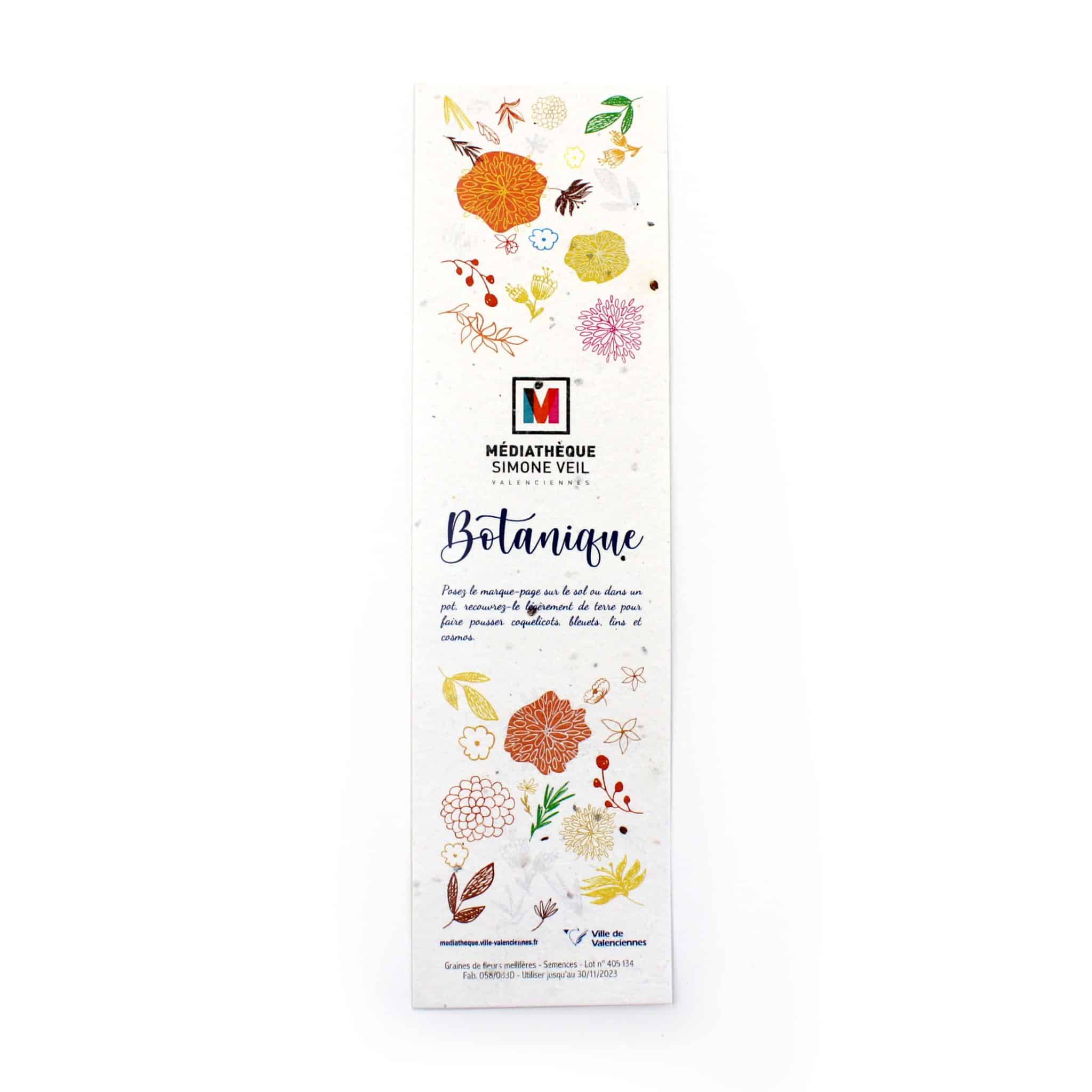 Visuel Marque-page Biodégradable graines IDG14D