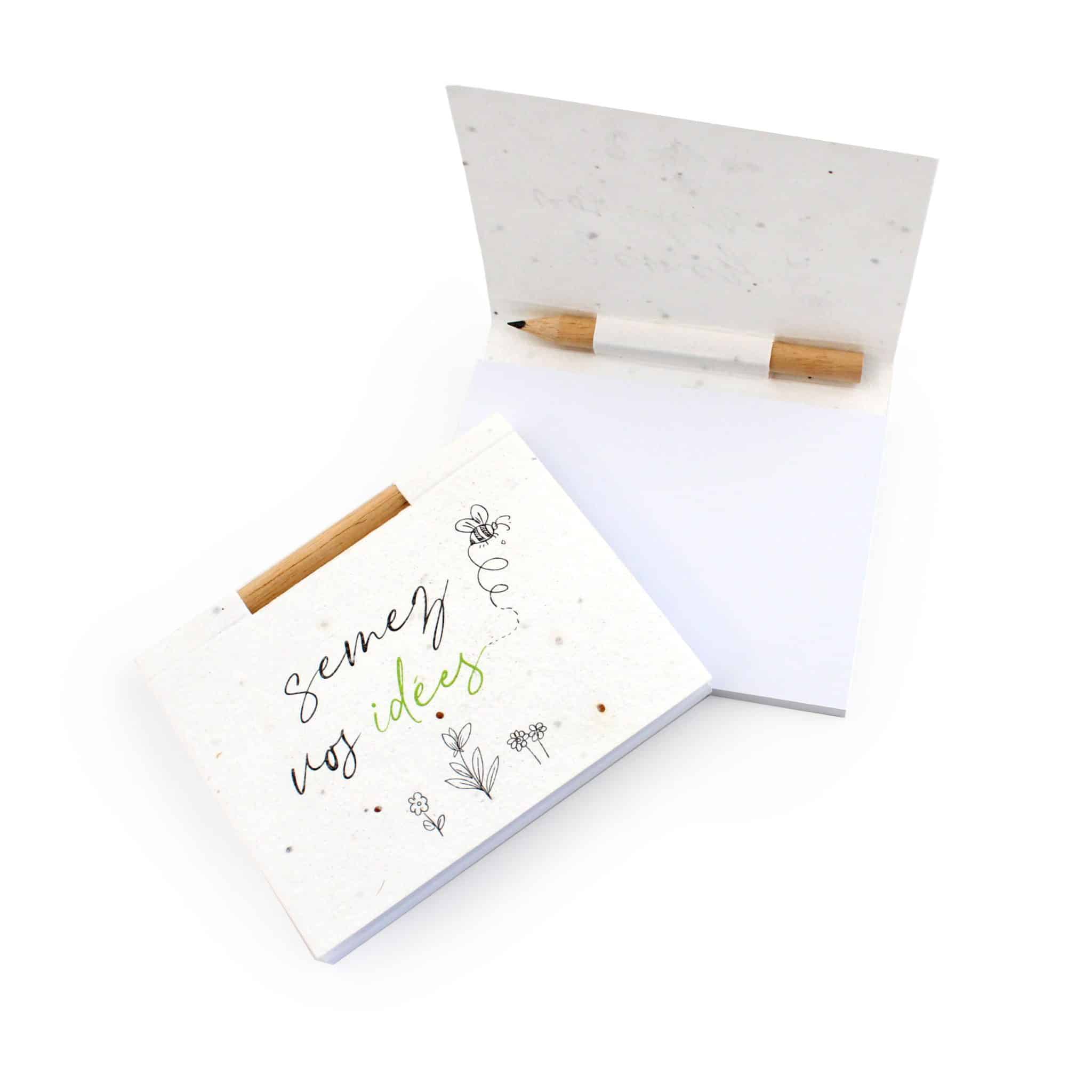 Visuel Bloc-notes à graines avec mini crayon