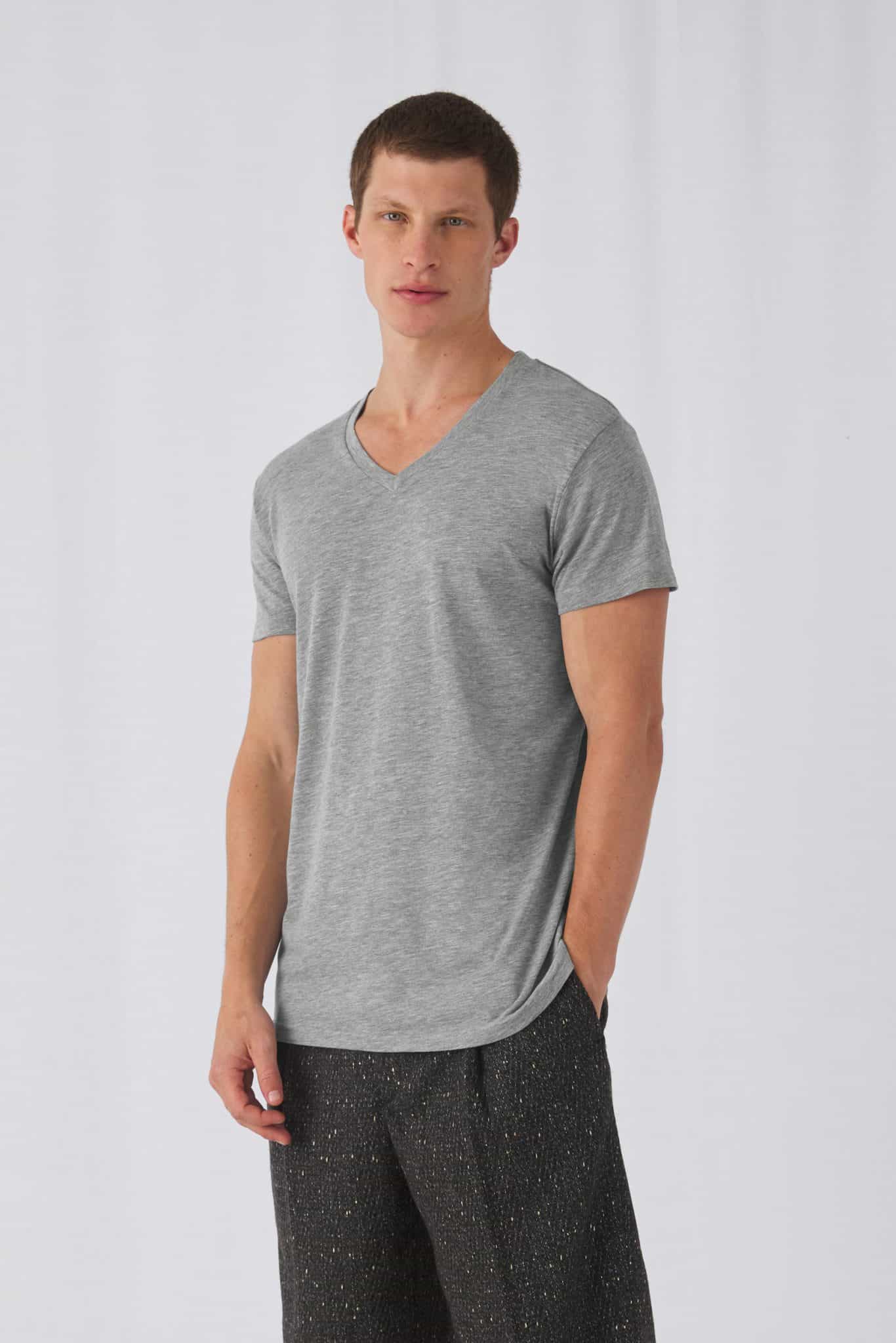 Visuel T-shirt Triblend col V Homme