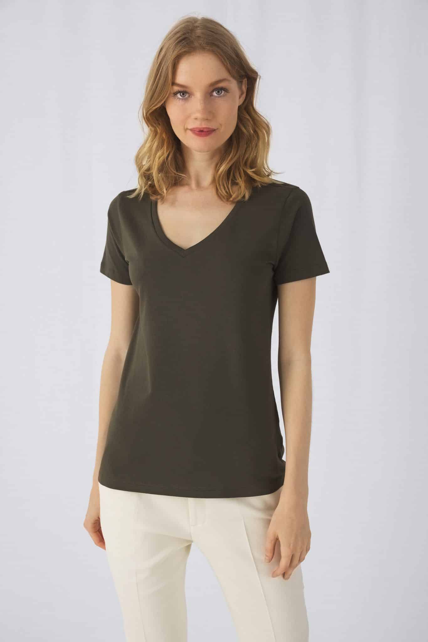Visuel T-shirt Organic Inspire col V Femme