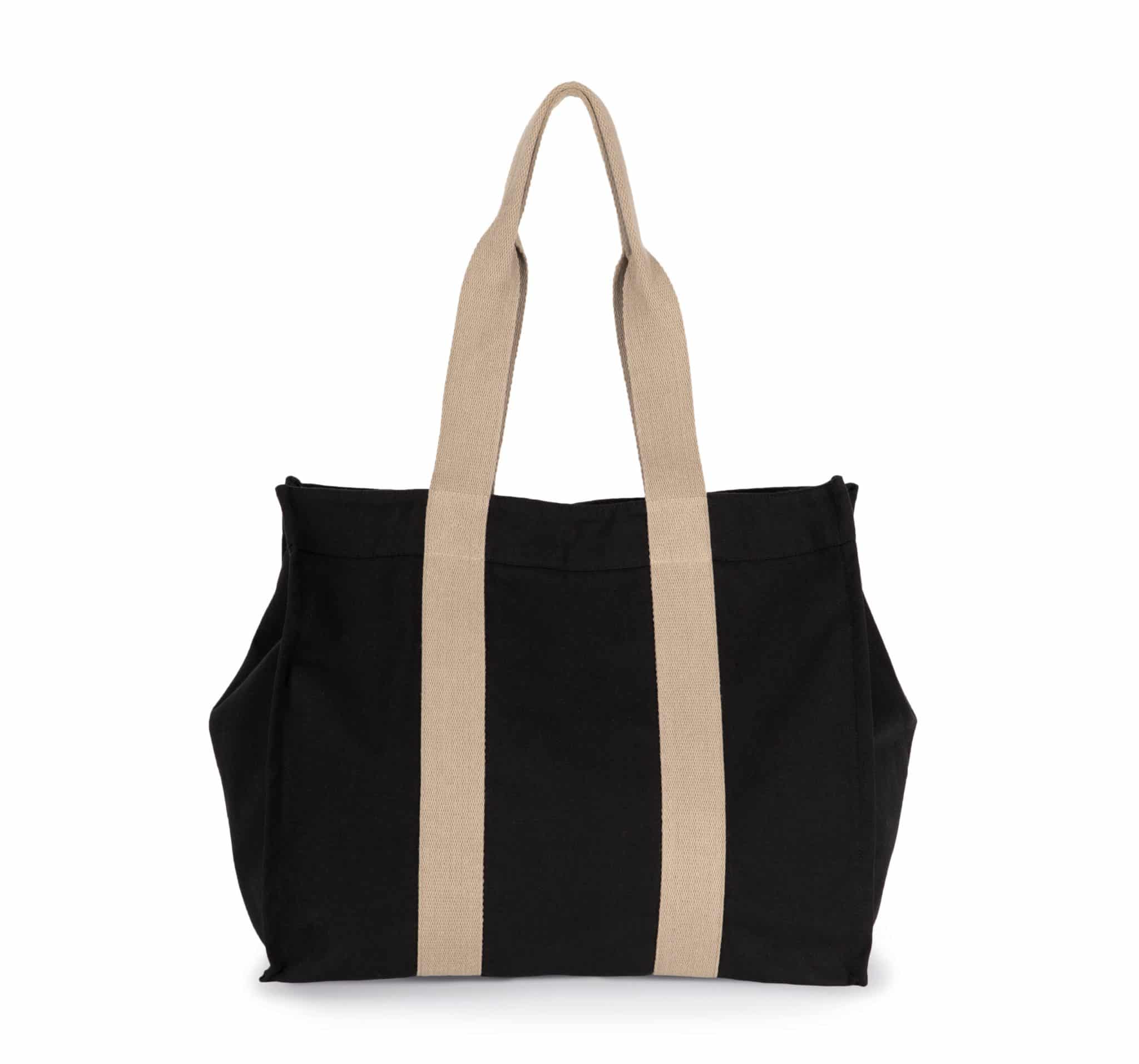 Visuel Grand sac shopping à soufflet recyclé