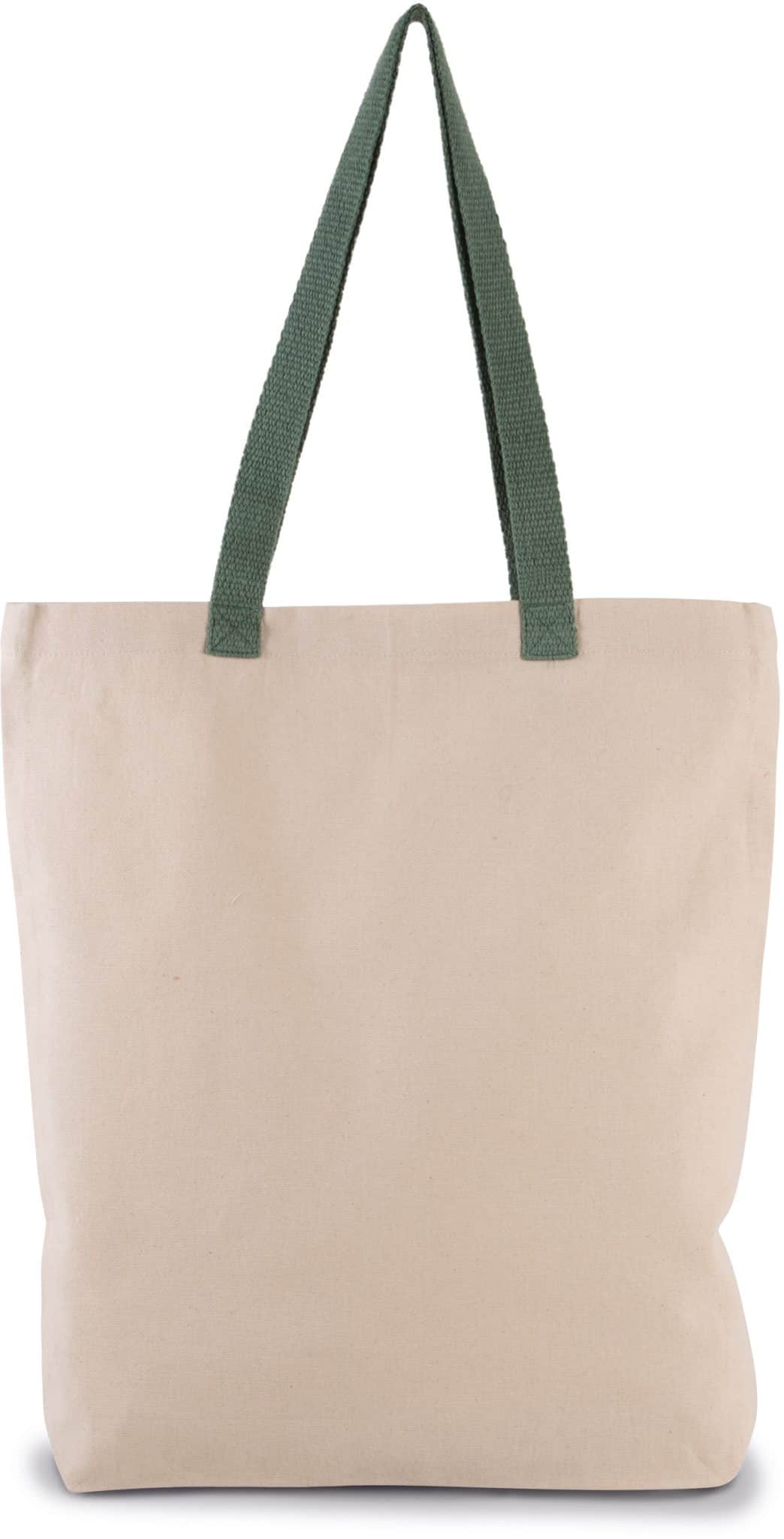 Visuel Sac shopping à soufflet avec poignées contrastées