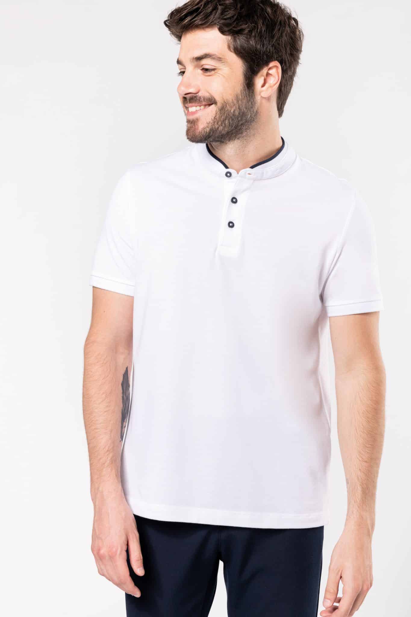 Visuel Polo col mao manches courtes homme