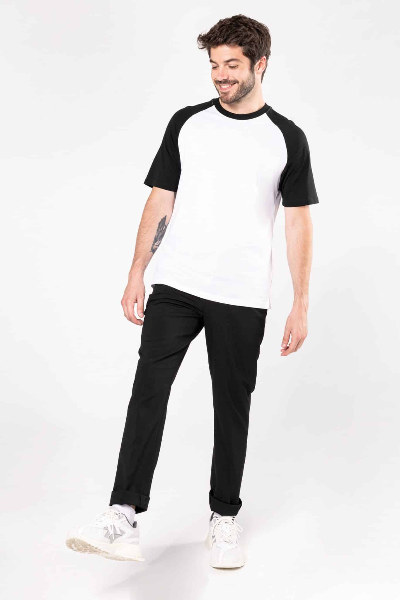 Miniature 4 pour Baseball > T-shirt bicolore manches courtes