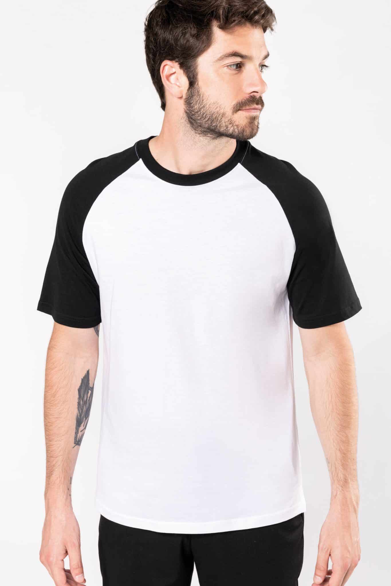 Visuel Baseball > T-shirt bicolore manches courtes
