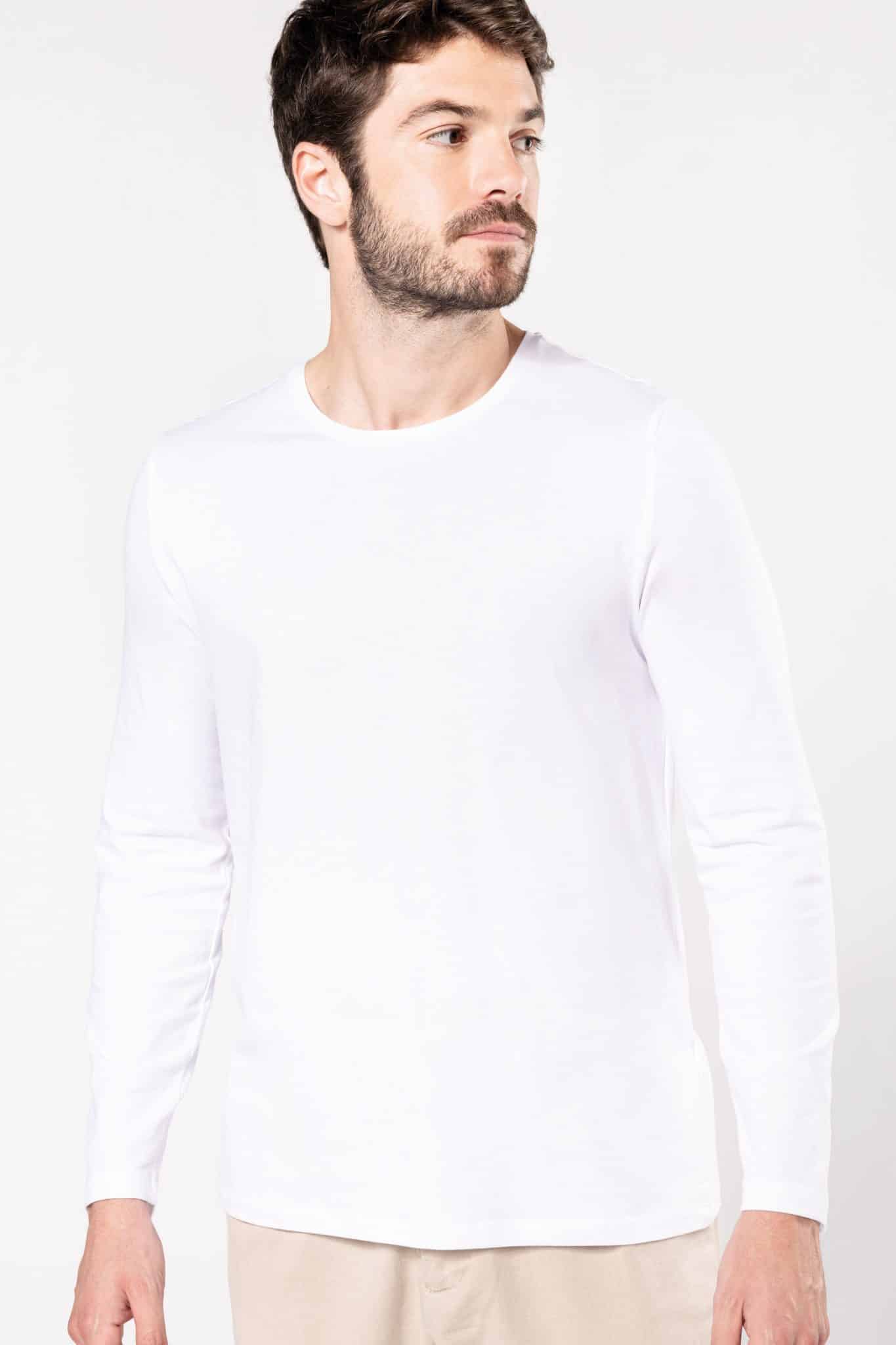 Visuel T-shirt col rond manches longues homme