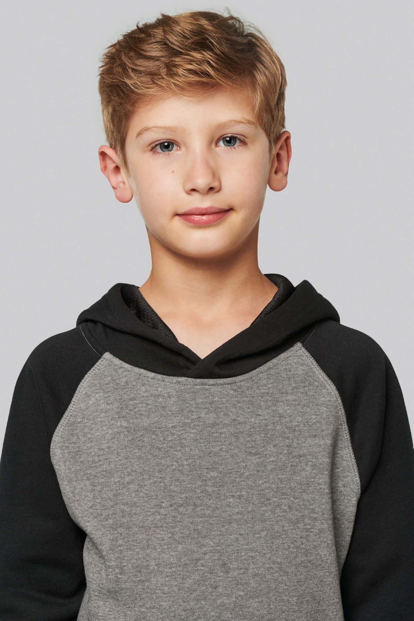 Miniature 6 pour Sweat-shirt capuche bicolore enfant