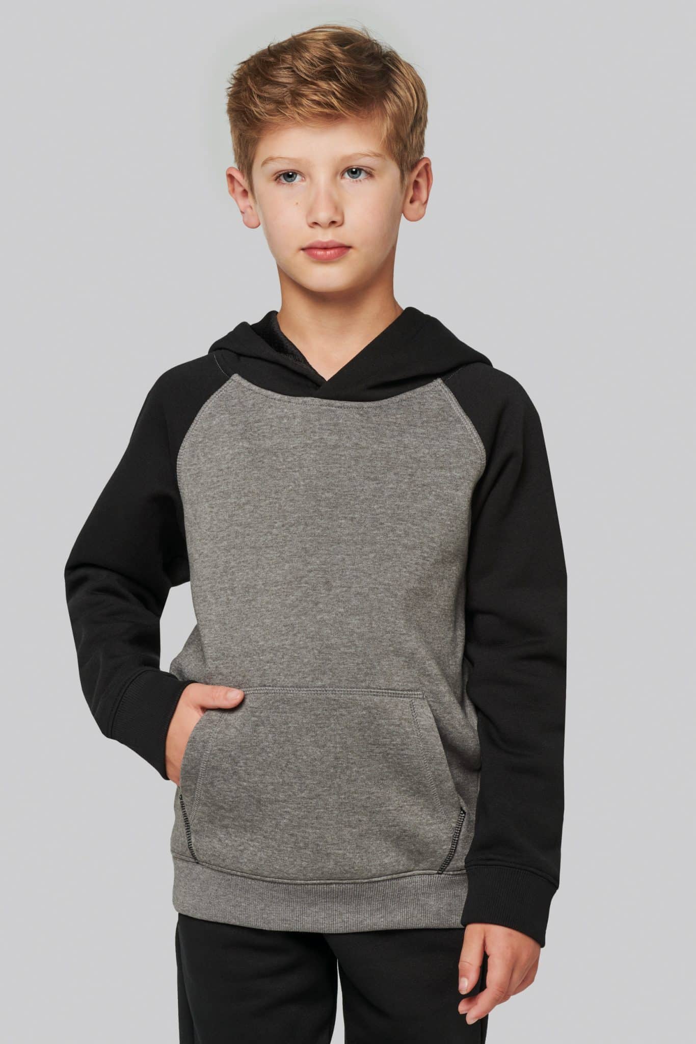 Visuel Sweat-shirt capuche bicolore enfant
