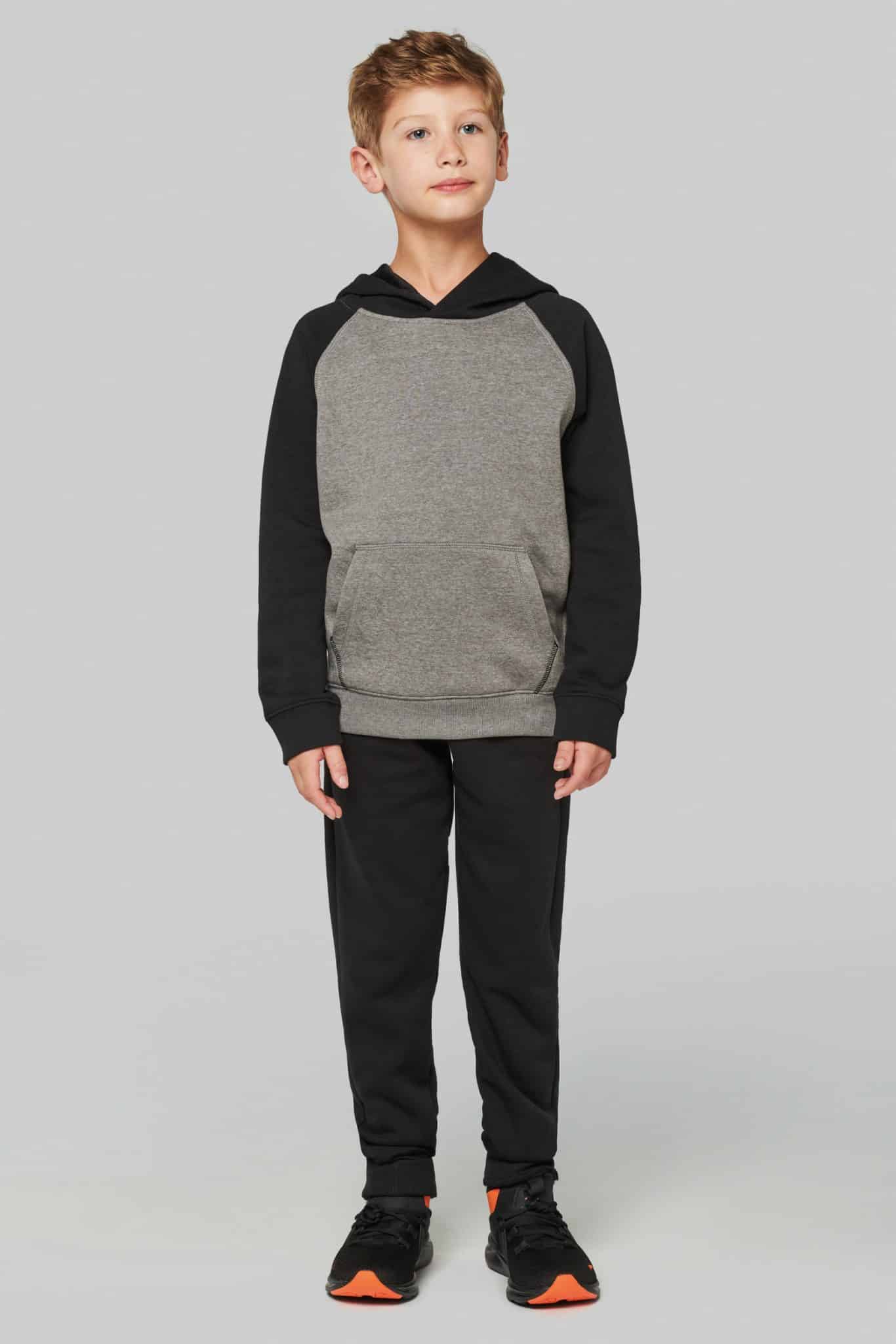 Miniature 2 pour Sweat-shirt capuche bicolore enfant